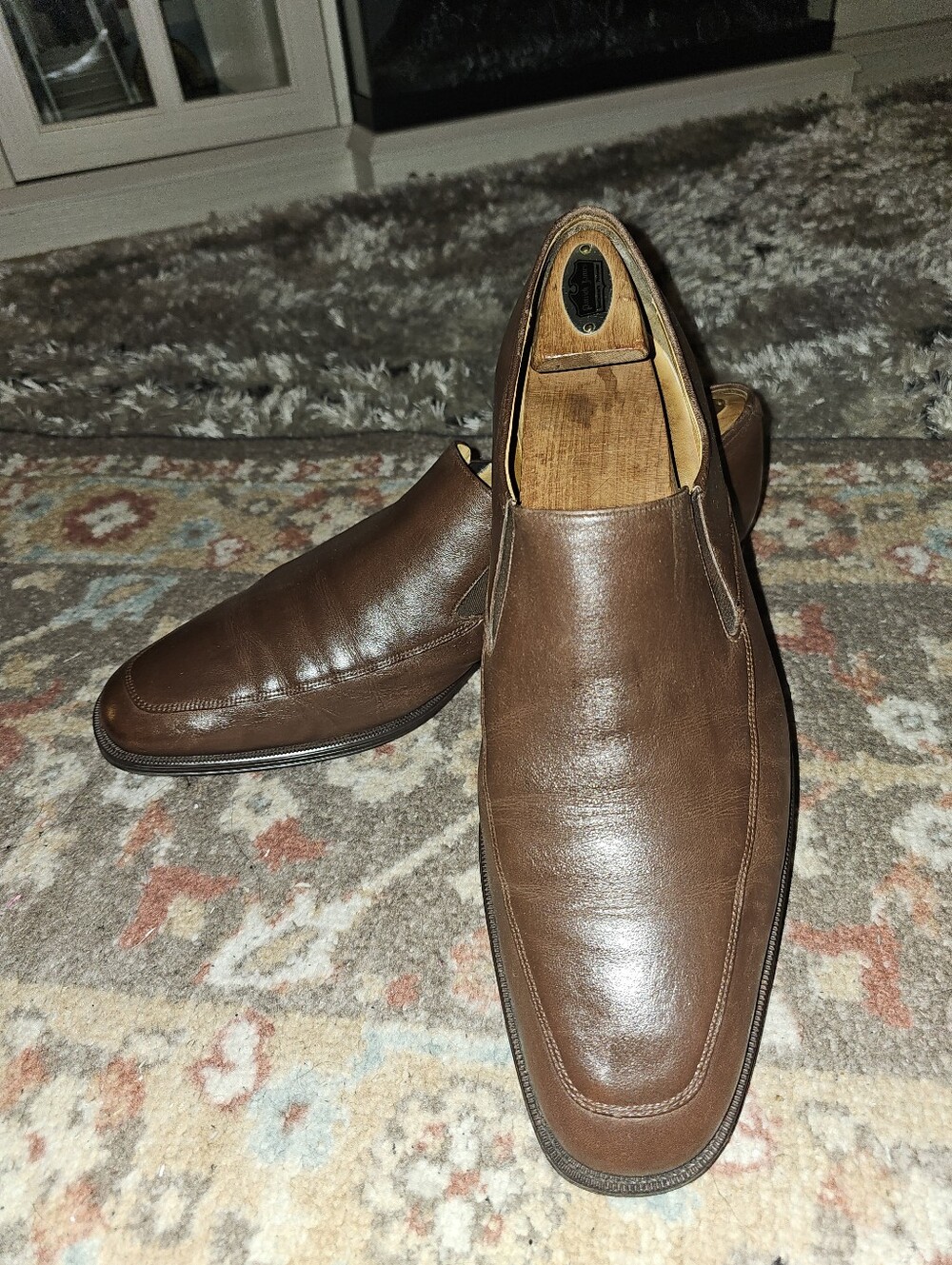 BALLY 'Thor' Beautiful Rich Brown Dress Slipons Size 11.5D Good Pre-owned!